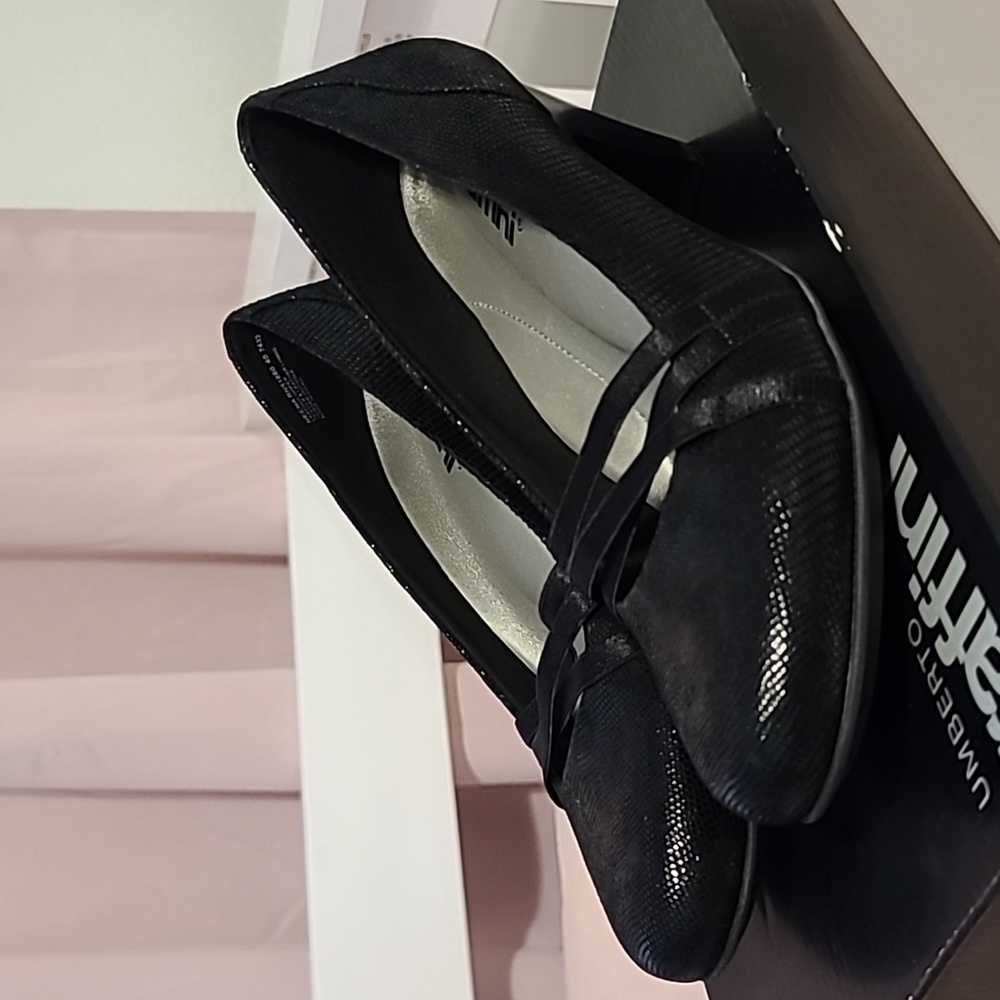 Black Leather Pump Umberto Raffini heels! Fits Shoe Size 9-9.5 40